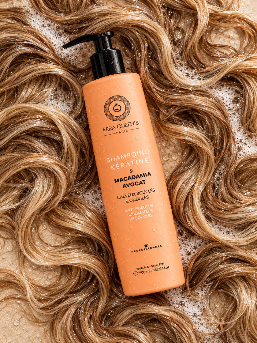 Shampoing Macadamia & Avocat à la Kératine — Cheveux bouclés et ondulés | 500 ml