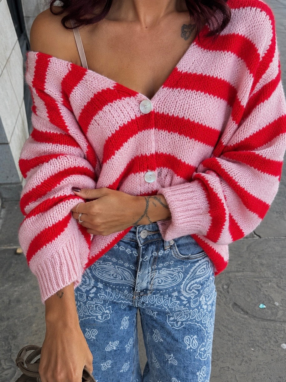 Cardigan à Rayure