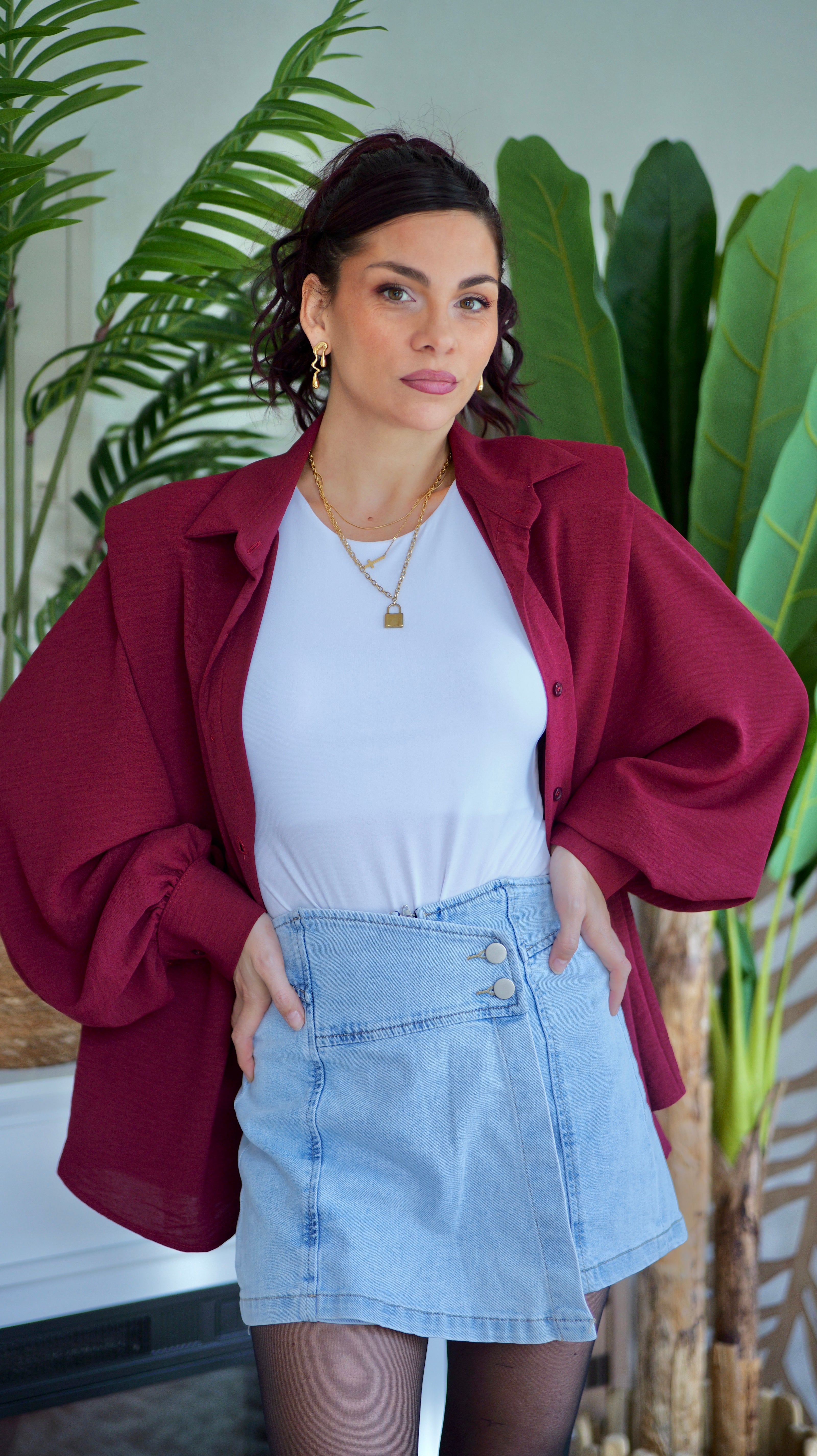 JUPE SHORT EN JEAN