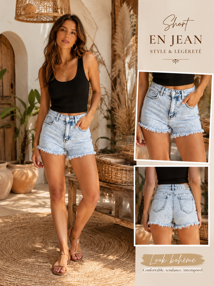 Mini short jean