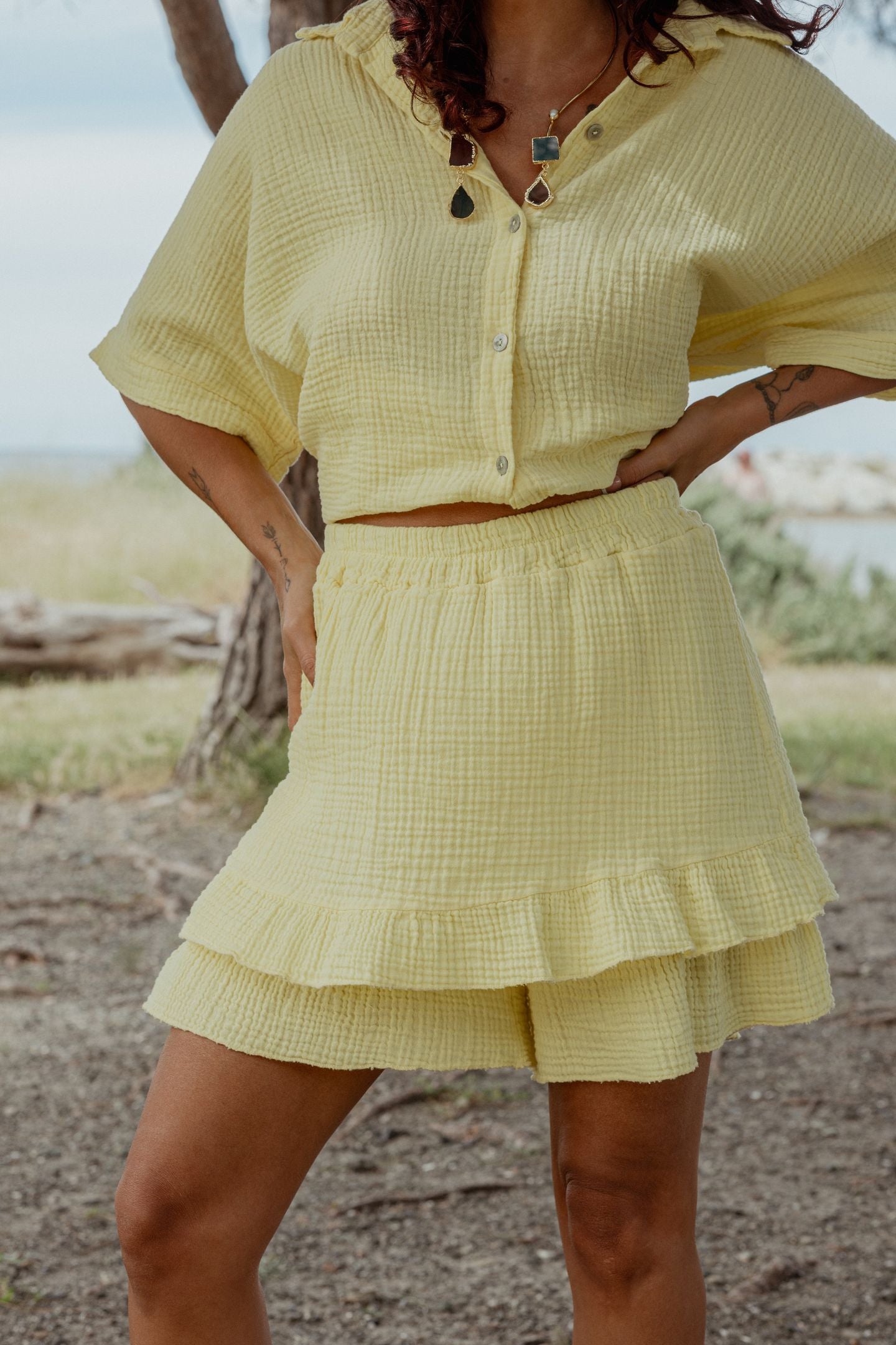 Jupe short bohème