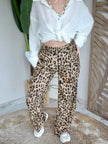 Pantalon fluide léopard