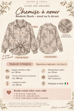 Chemise à nouer broderie fleurie