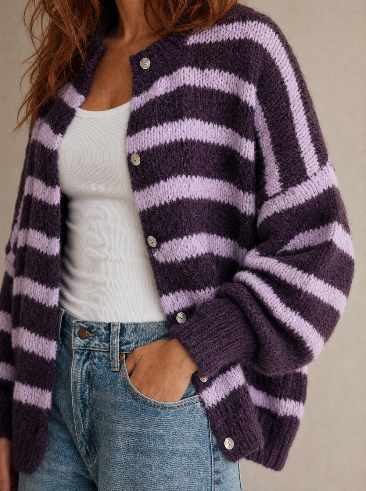 Cardigan à Rayure