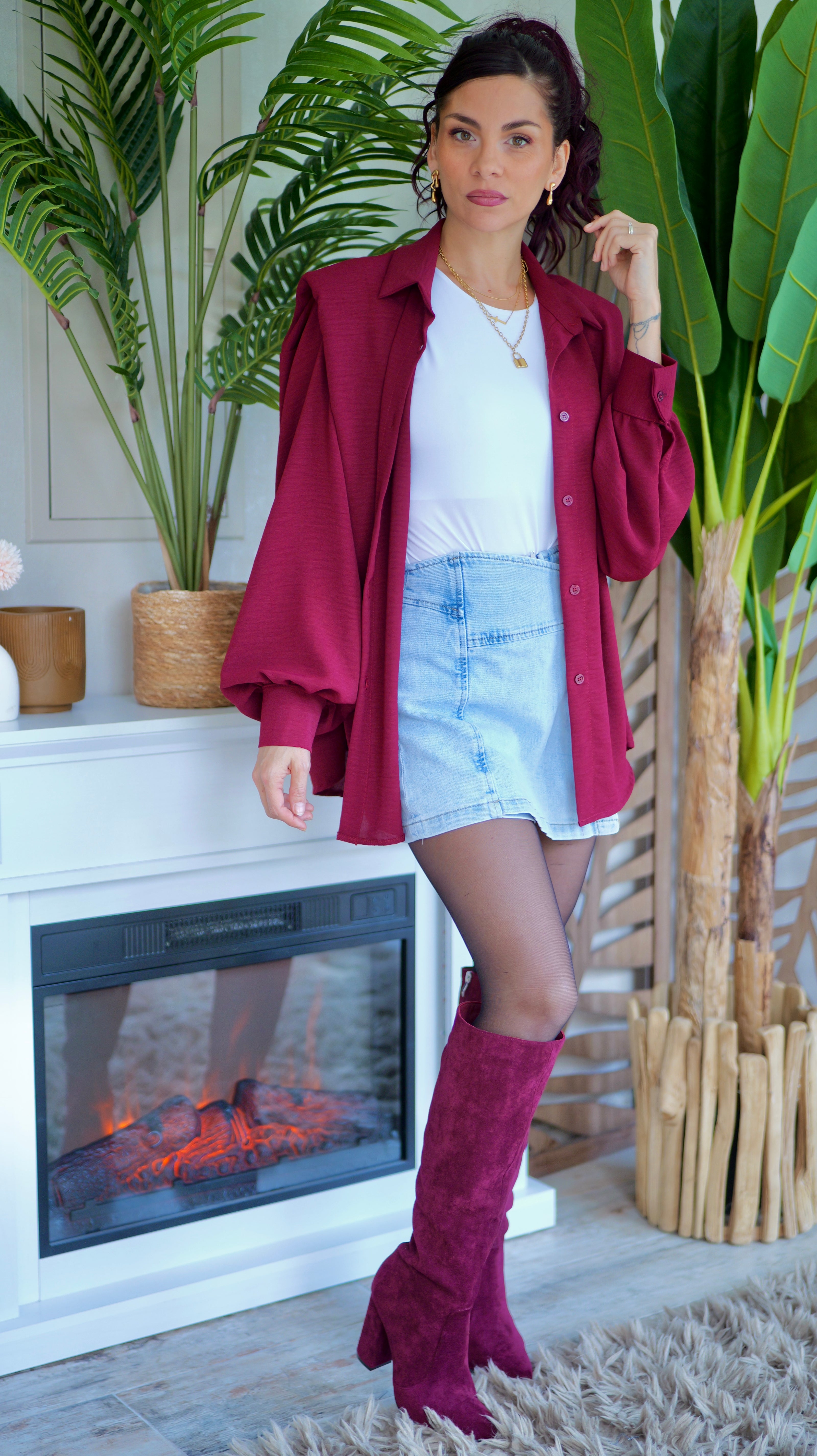 JUPE SHORT EN JEAN
