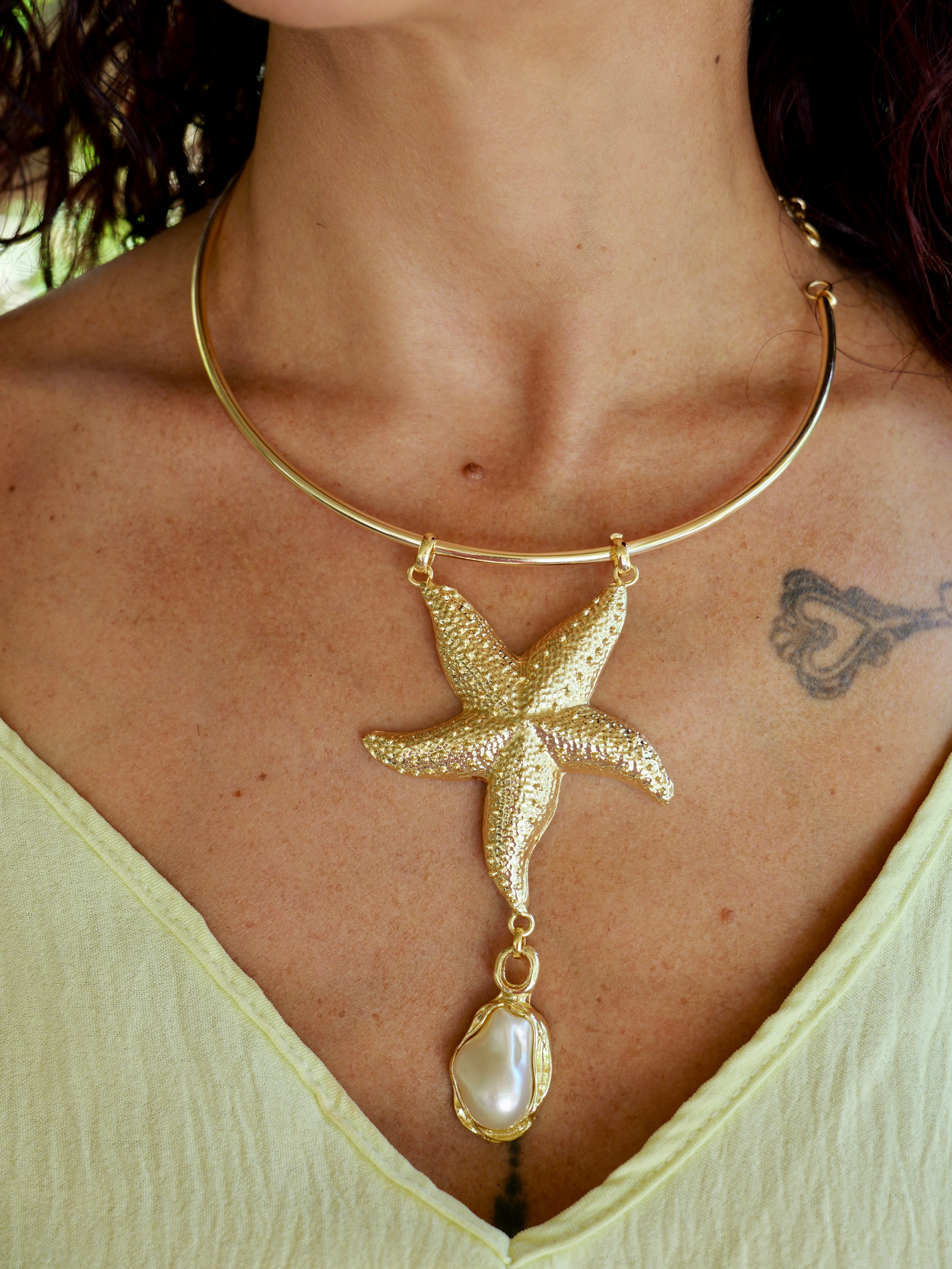 Collier Stella Marina plaqué or