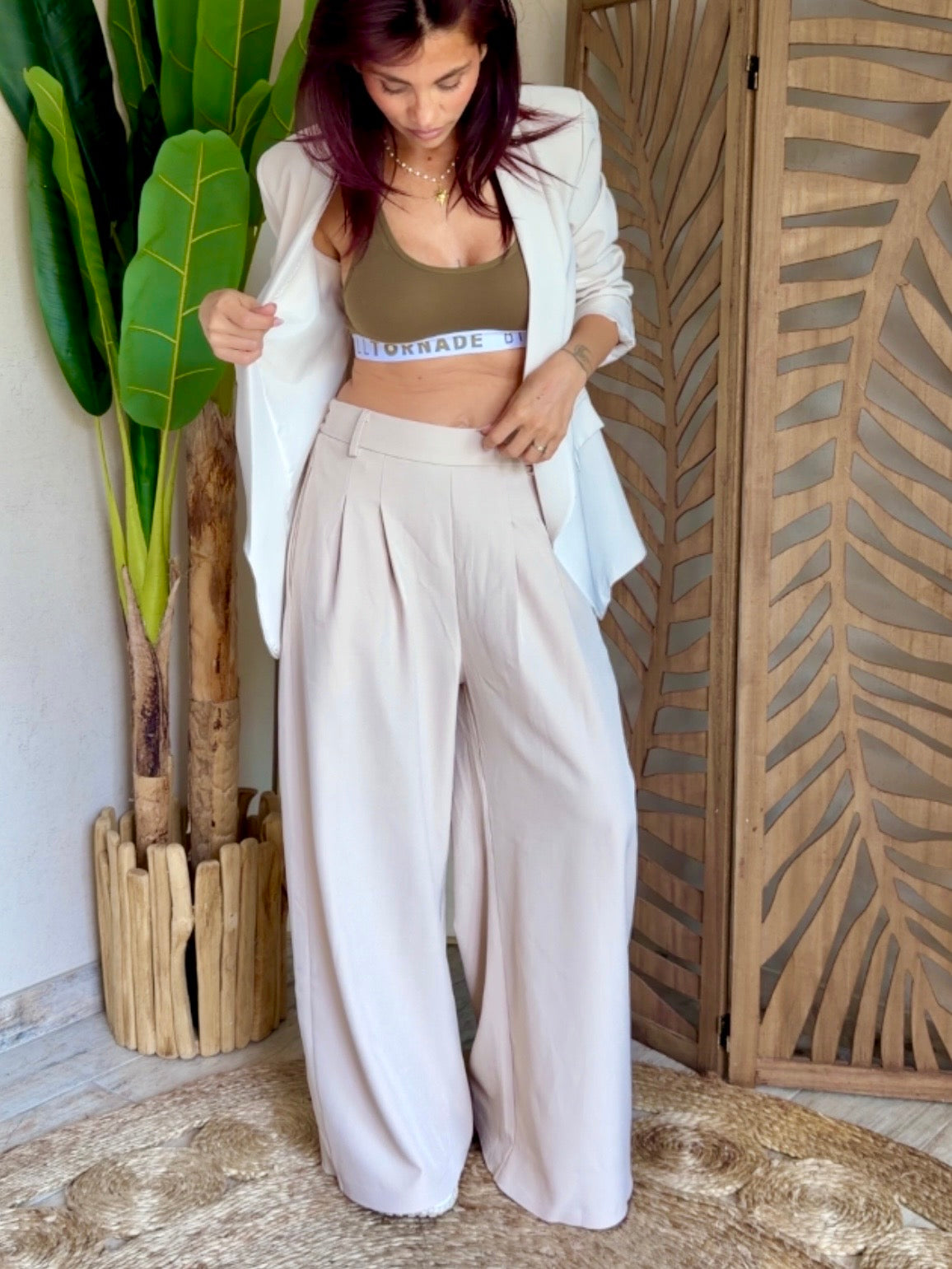 Pantalon Palazzo avec ceinture 💫