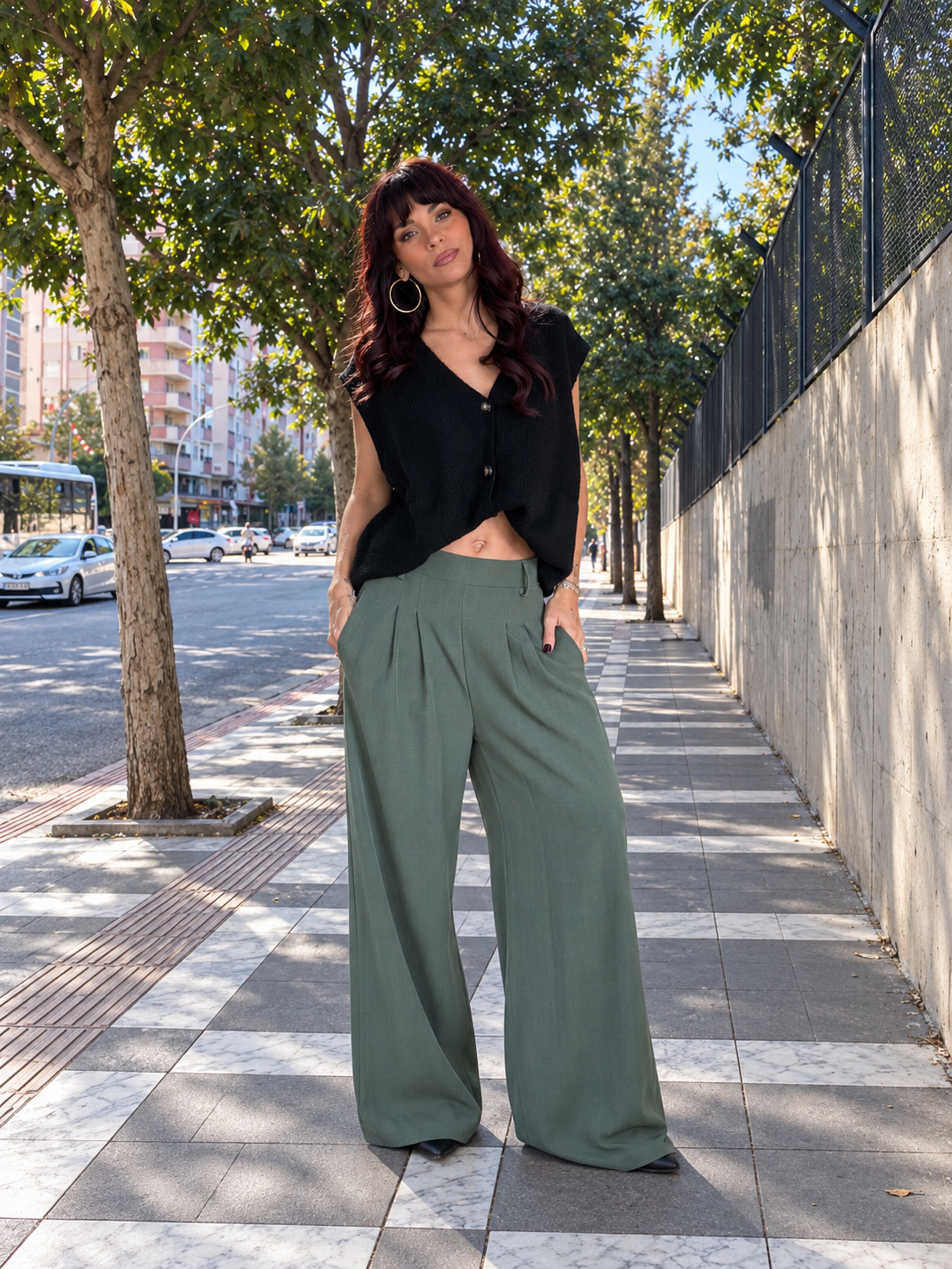 Pantalon Palazzo avec ceinture 💫
