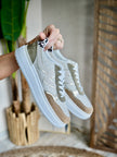 SECONDE MAIN : Basket kaki beige 37