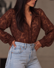 Chemise à nouer broderie fleurie