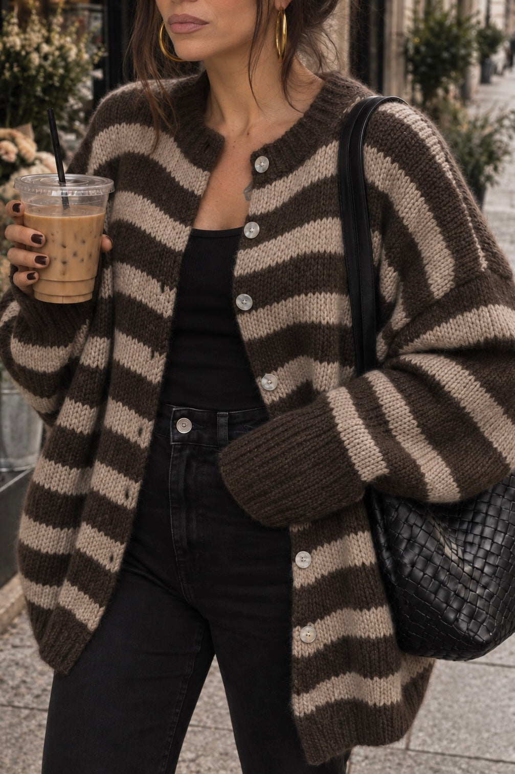 Cardigan à Rayure