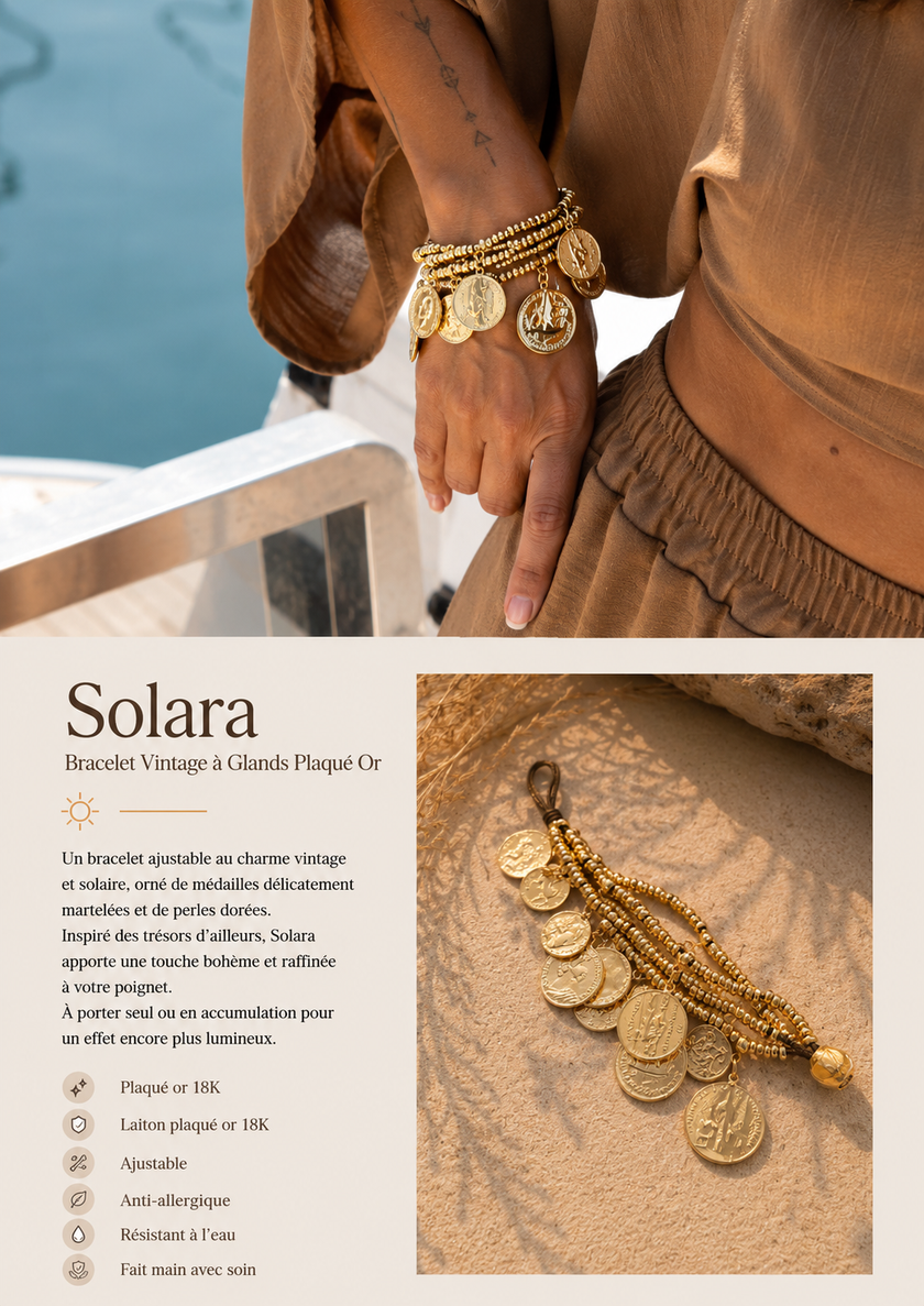 Bracelet Solara Plaqué Or