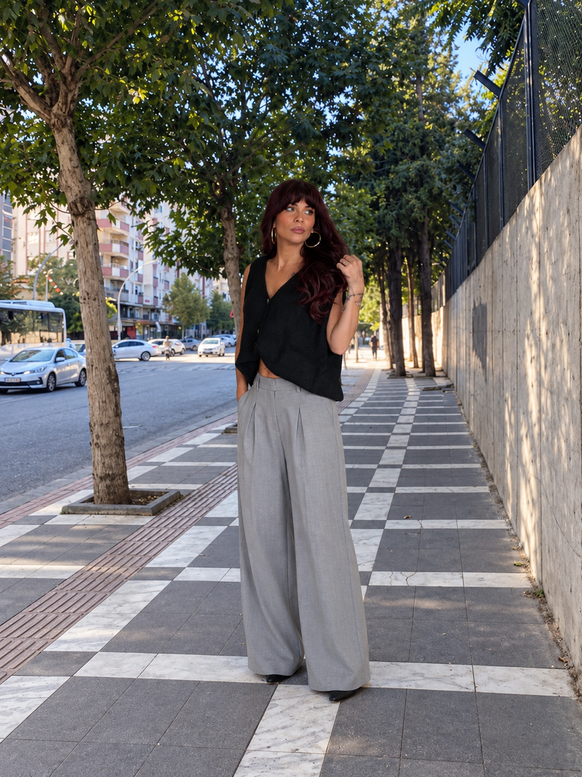 Pantalon Palazzo avec ceinture 💫