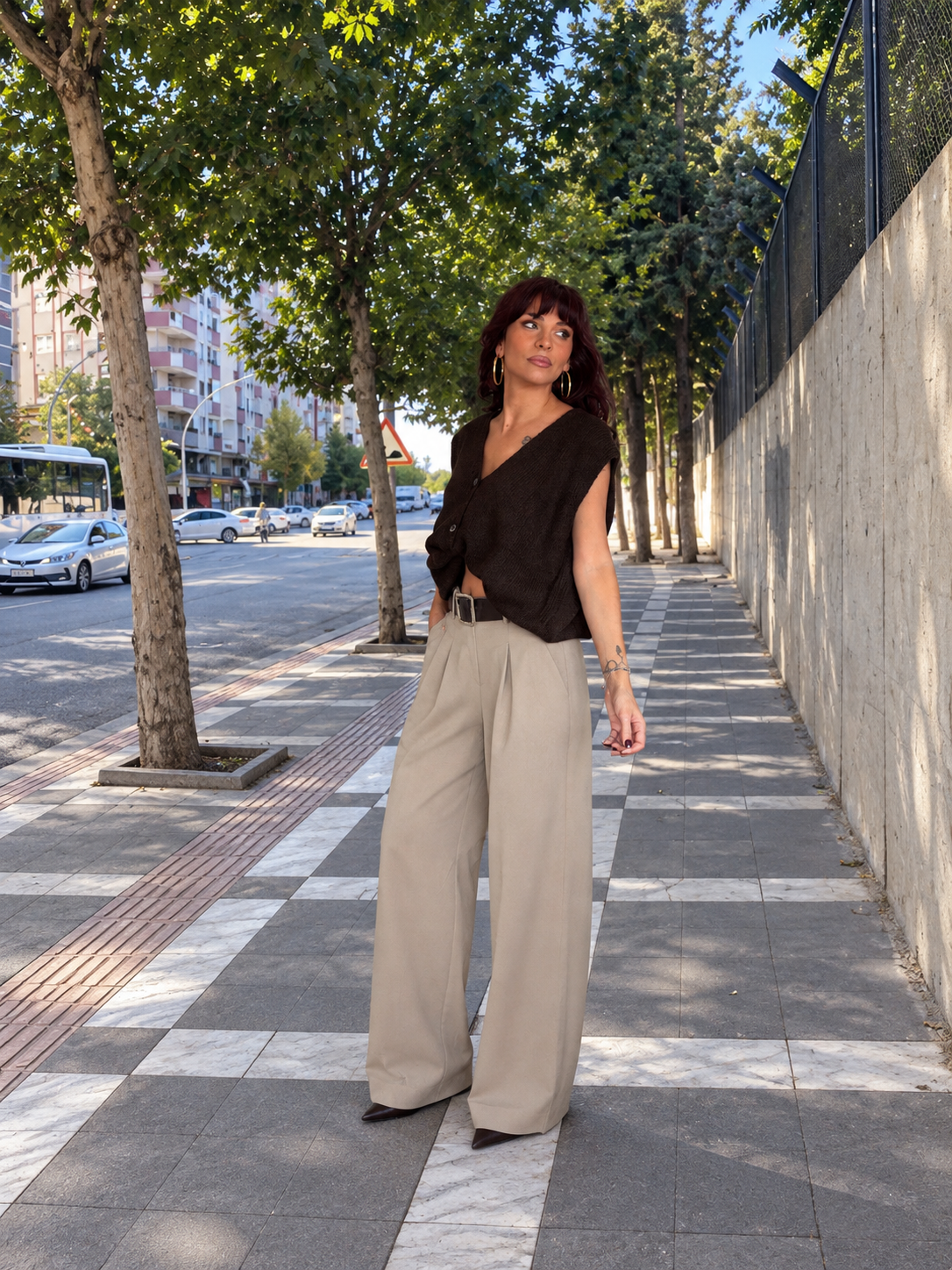 Pantalon Palazzo avec ceinture 💫