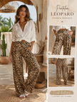 Pantalon fluide léopard