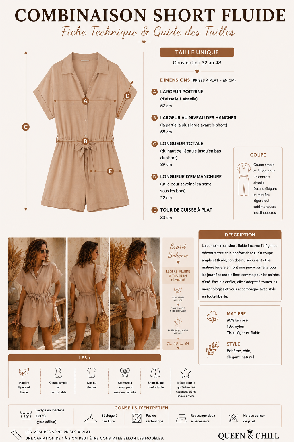 Combinaison Short fluide