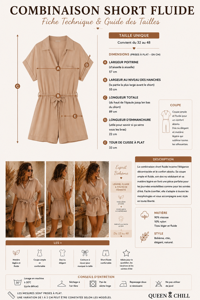 Combinaison Short fluide