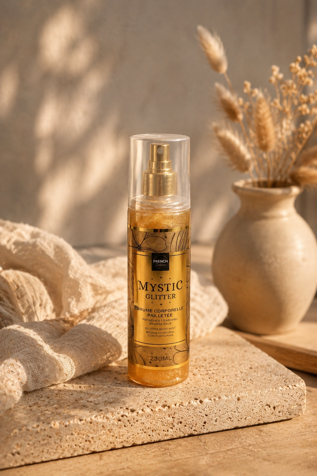 Brume corporelle pailletée - Pistache caramel beurre salé