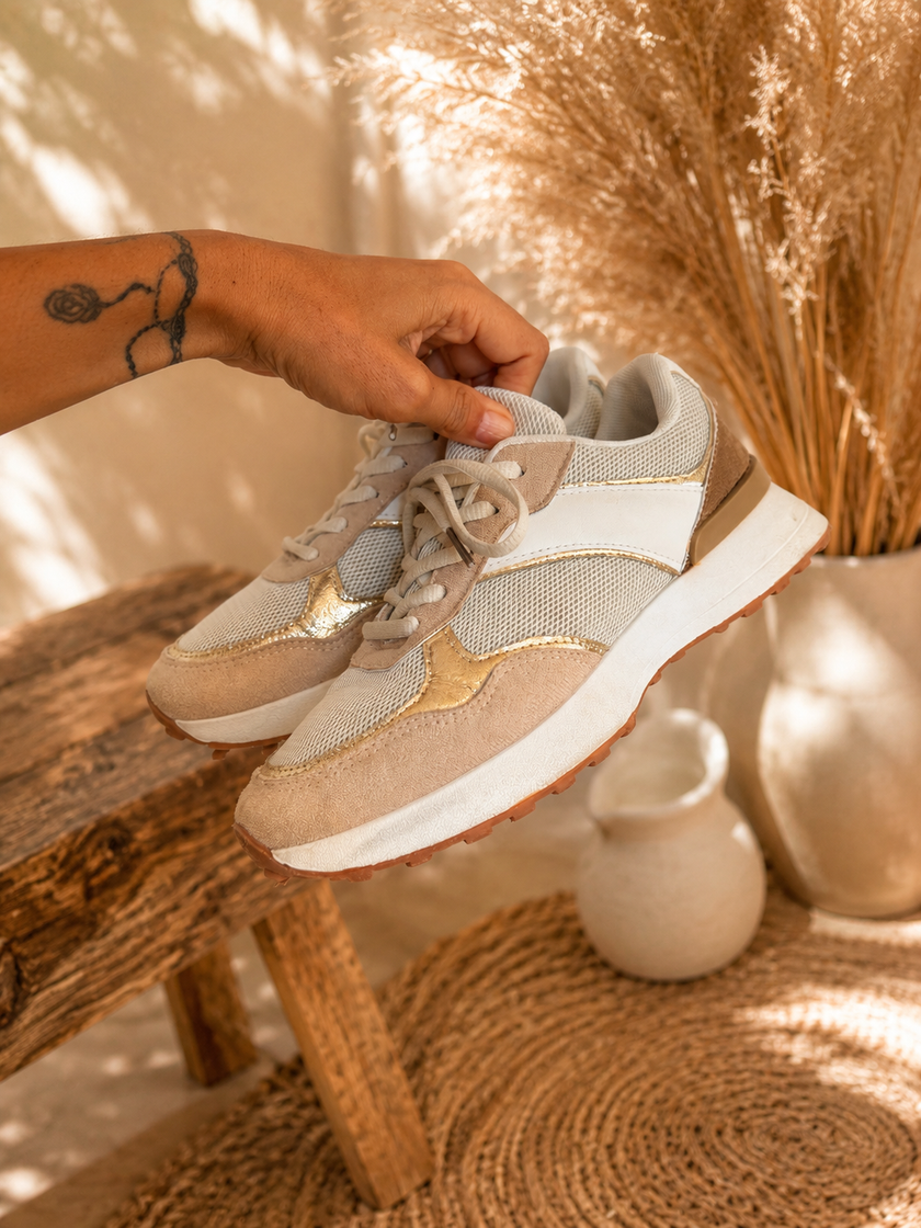 SECONDE MAIN : Basket Beige 38