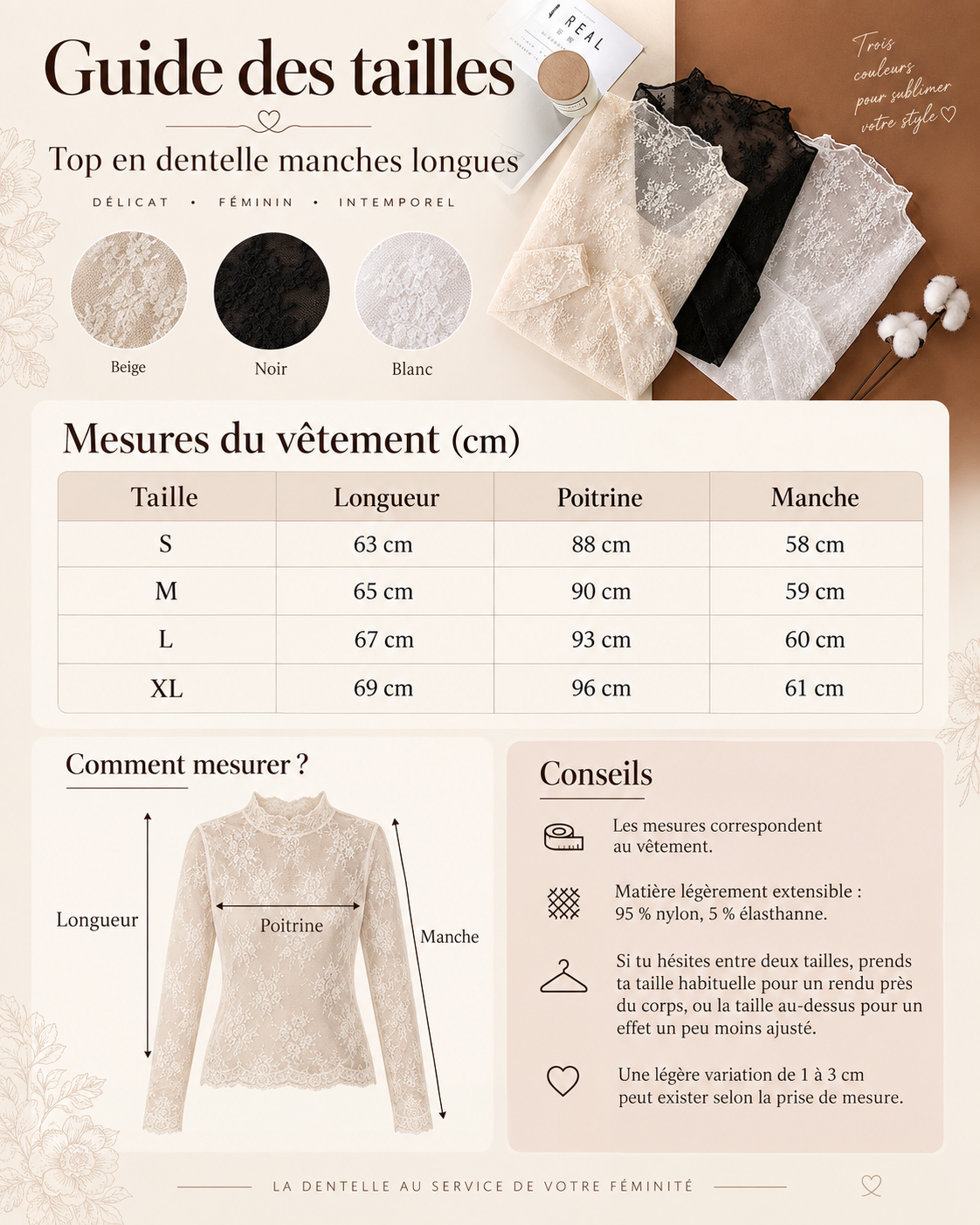 Top en dentelle