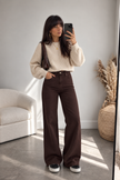 Jean Flare Chocolat
