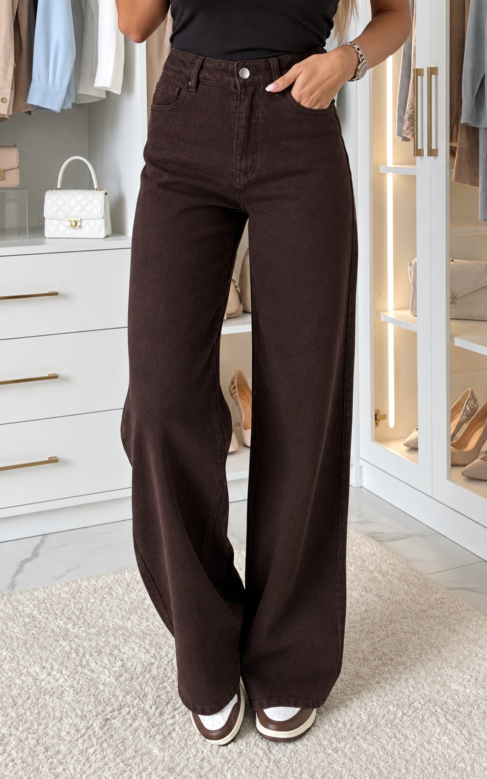 Jean Flare Chocolat