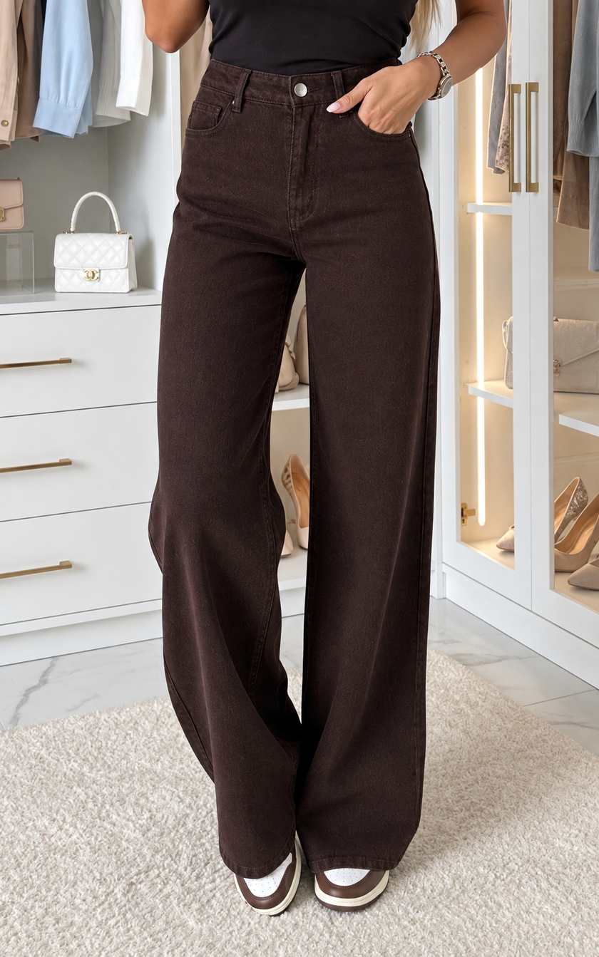 Jean Flare Chocolat