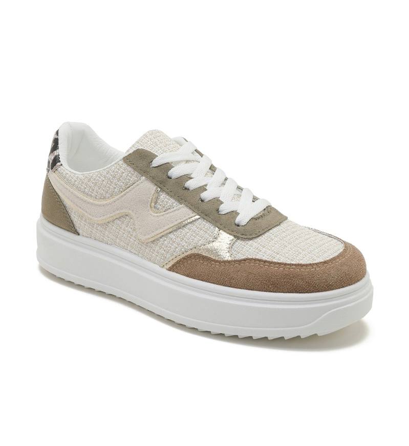 SECONDE MAIN : Basket kaki beige 37