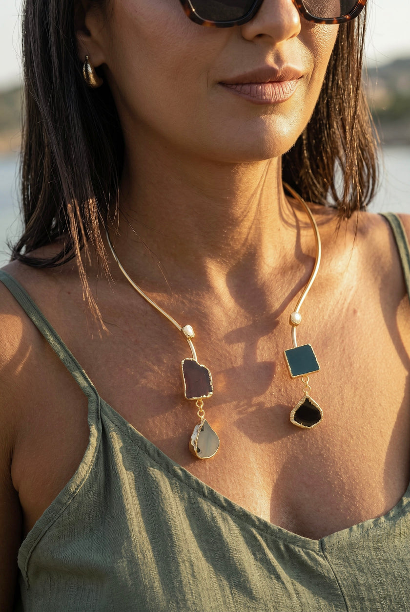 Naïa - Collier en agate naturelle